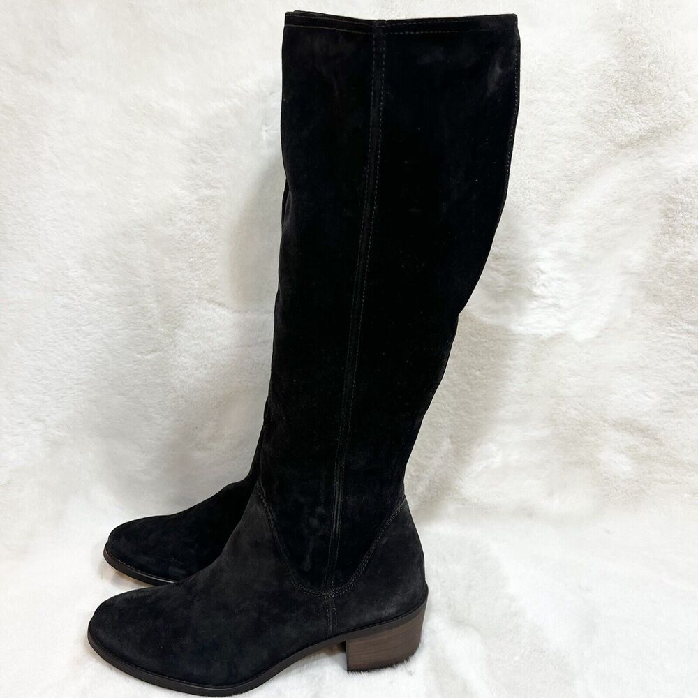 Paul Green Nicolette Black Suede Knee High Boots NWT Women’s Sz 5.5